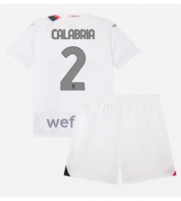 AC Milan Davide Calabria #2 Replica Away Stadium Kit for Kids 2023-24 Short Sleeve (+ pants)